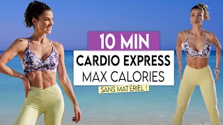 10MIN CARDIO EXPRESS BRÛLEGRAISSES  Rapide sans matériel intense  Sissy MUA [upl. by Annayak]