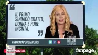 Sabina Guzzanti imita Giorgia Meloni quotDovete votà mequot [upl. by Nollat]