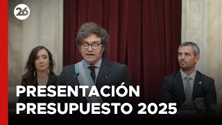 ARGENTINA  Discurso completo de JAVIER MILEI en la presentación del Presupuesto 2025 [upl. by Laiceps]