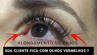 Como evitar Olhos Vermelhos após o Alongamento de Cílios [upl. by Agrippina613]