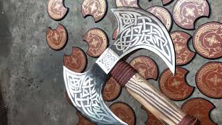 Amazing double sided axe 🪓 [upl. by Enyledam840]