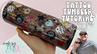 Tattoo Tumbler Tutorial  My Fiance Does My Voiceover [upl. by Yatnuahs]