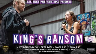 Raychell Rose vs Haley Danielle  FULL SEGMENT from All Fury Pro Wrestling presents Kings Ranson [upl. by Diahann]