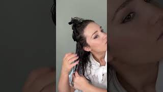 Routine for Dry Frizzy Hair amp More Curl Clumps  curlyhair curlyhairroutine winterhaircareroutine [upl. by Nikoletta]