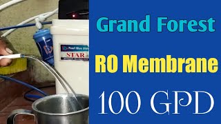 How Much Flow Of 100 GPD Grand Forest RO Membrane For Your Water Purifier   RO Water Support [upl. by Maje]