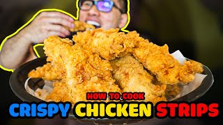 How to make Crispy CHICKEN STRIPS  TENDERS  FINGERS [upl. by Enoval]