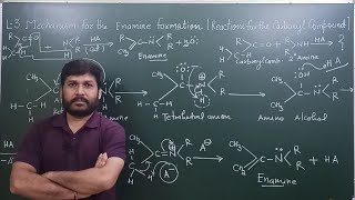 L4 Mechanism of Enamine FormationReaction of AldehydeKetone with secondary amine for JEE Advance [upl. by Smoht]