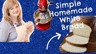 Simple Homemade White Bread KitchenAid Stand Mixer [upl. by Yras]