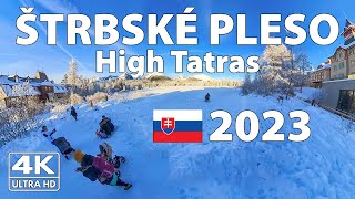 Strbske Pleso Slovakia Walking Tour ❄️ 4K Ultra HD – With Captions [upl. by Gasper]