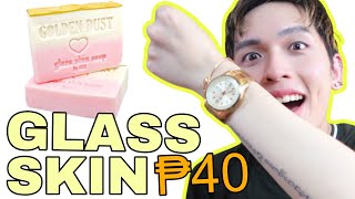 G21 GOLDEN DUST SOAP REVIEW  40 PESOS LANG TOTOONG GLASS SKIN WITH GOLD FLAKES SIR LAWRENCE [upl. by Shayna917]