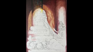 Frank FRAZETTA Tribute to the master Part 2a STEPBYSTEP Recreating Egyptian Queen [upl. by Llevol]