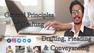 General Principles of Drafting in Drafting Pleading amp Conveyancing by oklawservices [upl. by Kolivas]