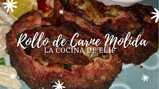 ROLLO DE CARNE MOLIDA AL HORNO 🍖  Recetas Navideñas 🎄🎅🏻  La Cocina de Elif 💕 [upl. by Dania]