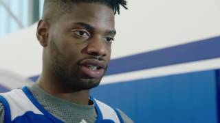 Nerlens Noel  Shootaround 1317 [upl. by Valma792]