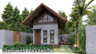 Small House Design 3x6 Meters With Mezzanine [upl. by Gazo]