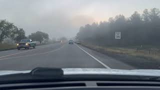 Driving Into Pagosa Springs CO with Fog from River [upl. by Nisse825]