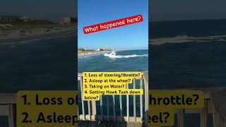 Boat runs aground at full speed into beach  boat fails news [upl. by Noemis]