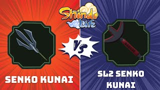 ¡¿Cual es la Mejor Arma  Senko Kunai o SL2 Senko Kunai Showcase Shindo Life [upl. by Else]