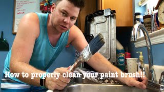 HOW TO PROPERLY CLEAN YOUR PAINT BRUSHES FOR REUSE  Must Or Bust [upl. by Tiersten]