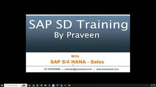 SAP SD Training By Praveen  SAP SD Pricing Configuration  S4 HANA Sales Training [upl. by Akinej]