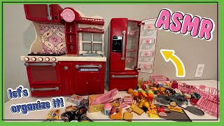 🍴 ASMR Organizing My Our Generation Kitchen with Mini Foods amp Shopkins  No Talking Tingly Sounds [upl. by Adnahcir]