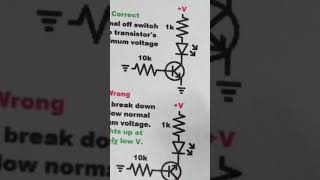 3rd Never put BJT Collector and Emitter Backwards electronics short shorts [upl. by Bayard600]