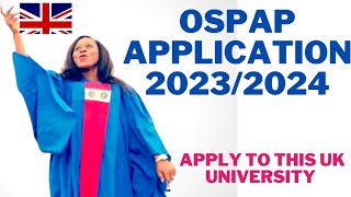 OSPAP APPLICATION FOR 20232024 ACADEMIC YEARAPPLY HERE ospap uk pharmacists [upl. by Yr]