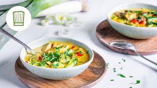 Geniale HähnchenCurryLauchSuppe  Chefkoch [upl. by Juno]