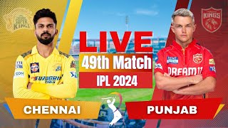 🔴 Live IPL CSK Vs PBKS Live Match Chennai vs Punjab  IPL Live Scores amp Commentary cricket [upl. by Adnyc349]