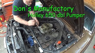 66 Mustang Betsy  Holley 650 Double Pumper Repair [upl. by Ahsilahk312]