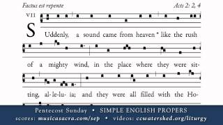 COMMUNION • Pentecost Sunday • SIMPLE ENGLISH PROPERS [upl. by Tolley2]