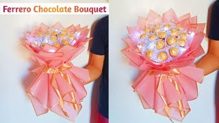 How to make ferrero bouquet diybouquet chocolatebouquet ferrerorocher [upl. by Morrill]