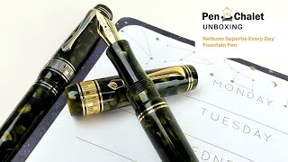 Escape the Ordinary Unbox the Nettuno Superba Every Day Fountain Pen [upl. by Annahtur]