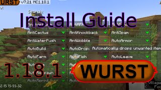 Install Wurst Client 1181 [upl. by Ainesej]