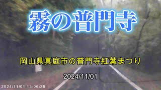 霧の普門寺 岡山県真庭市の普門寺紅葉まつり 20241101 [upl. by Eille]