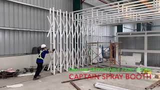 Install of 50m15m3m retractable paint booth [upl. by Bradly125]