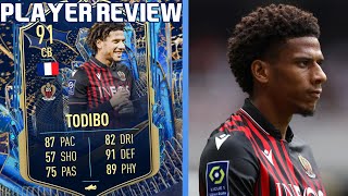 THE NEW VARANE 91 TOTS TODIBO PLAYER REVIEW FIFA 23 ULTIMATE TEAM [upl. by Soisinoid]