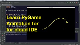 Infinity Arrow Animation with PyGame in Python on Cloud IDE replit [upl. by Earle]