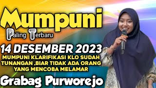 MUMPUNI Terbaru 14 DESEMBER 2023  Ustadzah Mumpuni Handayayekti PURWOREJOTERBARU 2023 [upl. by Ardnasela657]