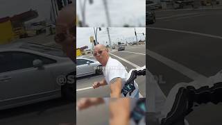 Biker Humiliates Angry Road Rager 😬 shorts [upl. by Anitsugua]