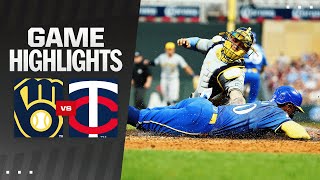 Brewers vs Twins Game Highlights 72024  MLB Highlights [upl. by Oninrutas674]