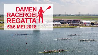 Damen Raceroei Regatta 2018  HEj 8 voorwedstrijd 1 [upl. by Ennovi]