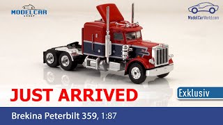 Brekina  187 Just arrived Peterbilt 359 exclusive for ModelCarWorld [upl. by Katleen]