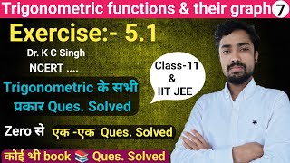 Trigonometric functions amp their graph7Exercise 51एकएक Ques SolvedAll in one Shot video [upl. by Aneeres]