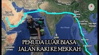 Subhanallah Demi Ibadah Haji Pria Ini Jalan Kaki Dari Pekalongan Ke Mekah [upl. by Lepine]