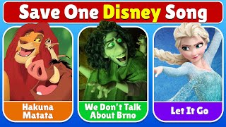 Save One Disney Song  Disney Songs Quiz [upl. by Thisbee165]