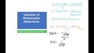 Valuation of Redeemable Debentures [upl. by Hunger]