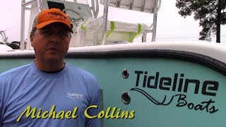 Tideline Boats Factory Tour Jim Baugh Outdoors 365 Offshore and 235 Catamaran Edenton NC [upl. by Eynaffit685]