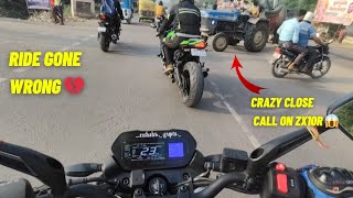 Ride Gone Wrong  Crazy Close Call With Zx10R  Ns400z Crazy Ride [upl. by Liddy]