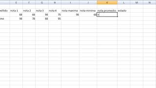 Como hacer calculos de notas en excel [upl. by Pirozzo541]